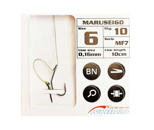 Mistrall MF7 nadväzce s trňom šnúrka v.6 d.10cm 0,16mm 10ks/bal