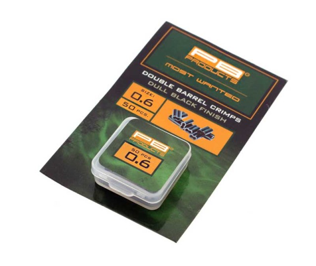 27200 PB Products Double Barrel Crimps 0,6mm/5mm dull black 50ks/bal