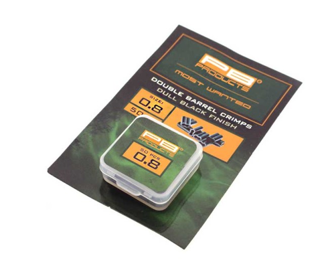 27204 PB Products Double Barrel Crimps 0,8mm/5mm dull black 50ks/bal