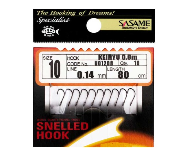 Sasame Keiru naviazané háčiky v.4 0.20mm 80cm 10ks/bal