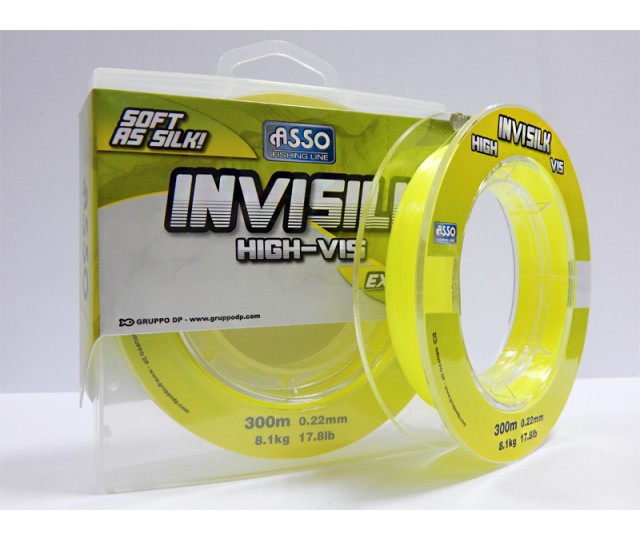Asso Invisilk 300m 0,16mm f. fluo žltá