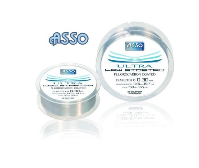 Asso Ultra Low Stretch 50m 0,10mm transparent/siva